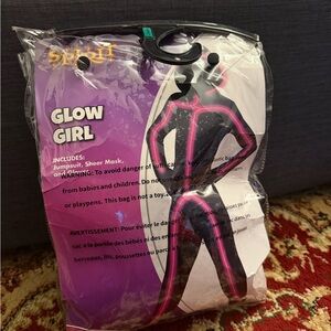 Spirit Glow Girl Costume with black and Black Design for kids size large